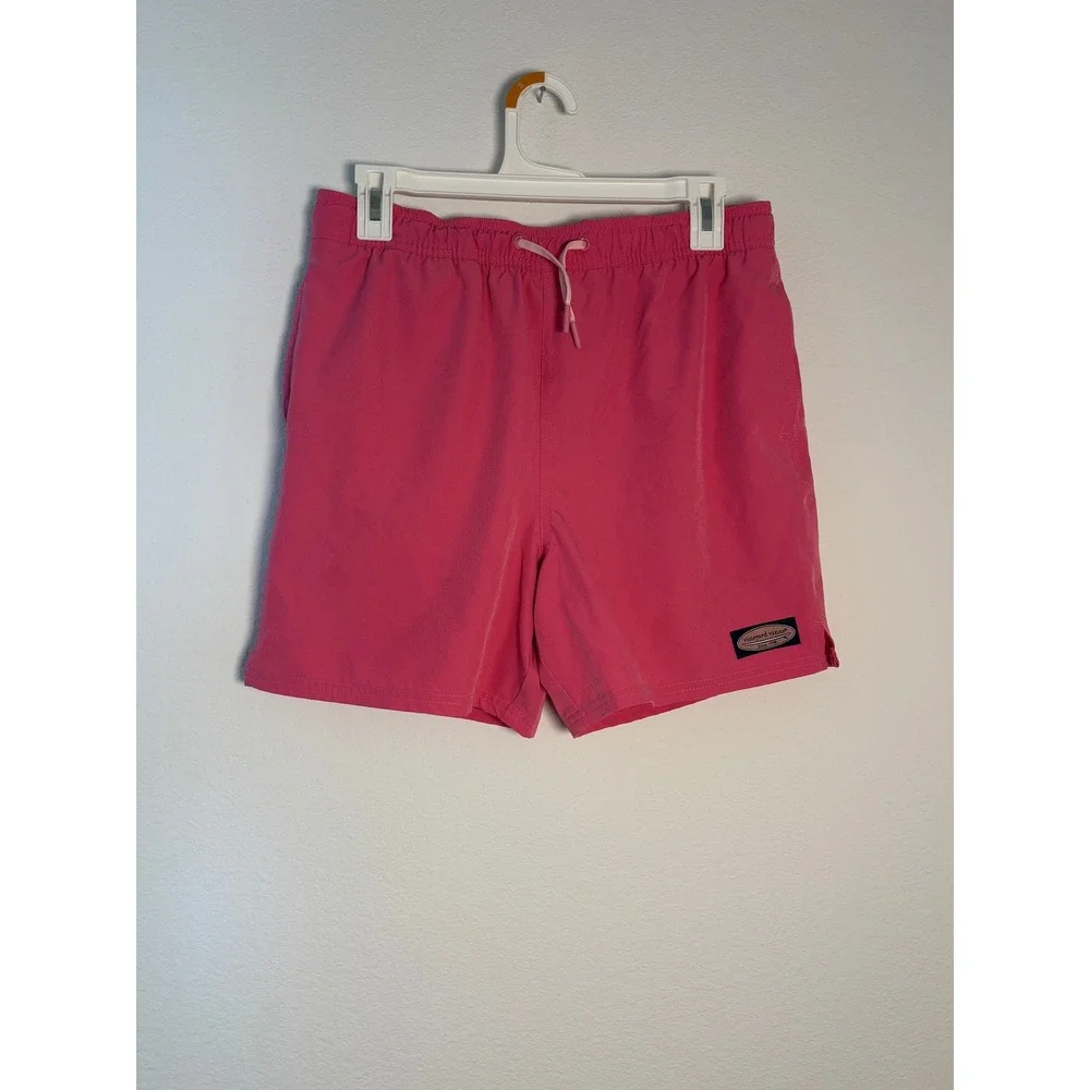Vineyard Vines Boys Pink Swim Trunks Board Shorts Mesh Lining Size XL